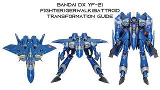 Bandai DX YF-21 Transformation Guide: Fighter GERWALK Battroid