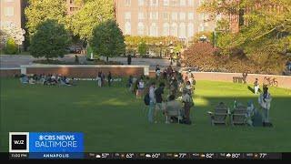 Pro-Palestinian protest held at Johns Hopkins University