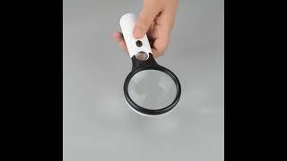 Handheld Magnifier for Reading , 3X 45X Magnifying Glass with 3 LED ,elder reading loupes