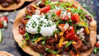 Mexican Beef Tostadas Sheet Pan | GastronomyGuru Network | Recipe #easyrecipe