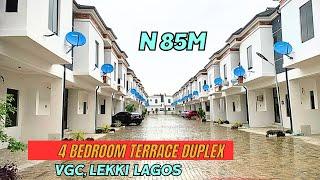 HOUSE FOR SALE IN LEKKI LAGOS NIGERIA: 4 bedroom Terrace Duplex by VGC LEKKI #lekki #sales #vgc
