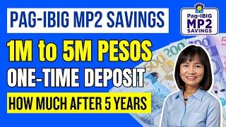 1 Million to 5 Million Pesos MP2 SAVINGS One Time Payment How Much After 5 Years?