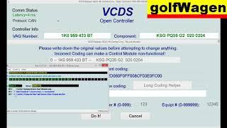 VW Golf 5 automatic close windows via rain sensor VCDS-VAG set