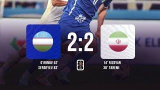 Uzbekistan vs Iran  2-2 all goals, big comeback 