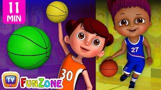 Learn Colors with Basketball - Kids Play with Colorful Playing Balls | ChuChu TV Funzone Games