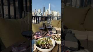 Dinner Alfresco. Mushrooms, Rice, Garlic Aioli, Greek Salad Recipe #healthyrecipes #healthylifestyle