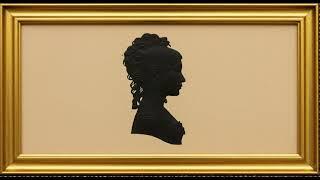 Gold Framed Silhouette Portrait: 4K Frame TV Art | 18th/19th Century Style