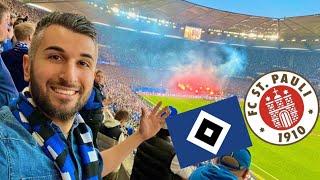 PYROS,RAKETEN & 7 TORE DERBY- Die heftigste Stimmung Deutschlands ? HSV vs. ST.PAULI Stadionvlog