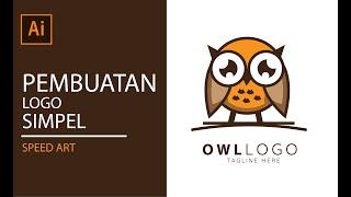 Pembuatan Owl logo Simpel || Logo Design||Speed Art