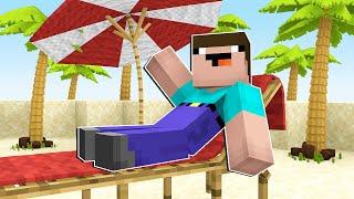 НУБ ОТДЫХАЕТ НА МОРЕ В МАЙНКРАФТ ! НУБИК ПРОТИВ ТРОЛЛИНГ ЛОВУШКА В MINECRAFT АНИМАЦИЯ