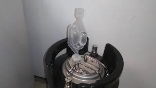 Cornelius Keg Lid for Secondary Fermenter with Air Lock and Bung.