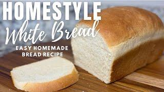 Easy Homemade Bread Recipe - Homestyle White Bread Made in KitchenAid Mixer - Beginner Bread