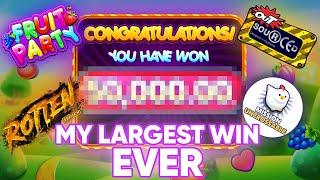 INSANE WIN ON FRUIT PARTY SLOT SAVES EVERYTHING!