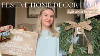 HUGE festive home decor haul | high street finds 2024 ️