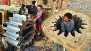 Amazing Process of Making Industrial Gear & Hobbing Process | Wheel Gear Making & Cutt...