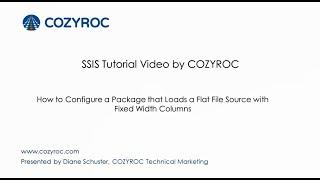 How to Load Data from a Fixed Width File  - #SSIS tutorials for Beginners by #COZYROC