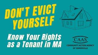 Don't Evict Yourself: Know Your Rights as a Tenant in MA