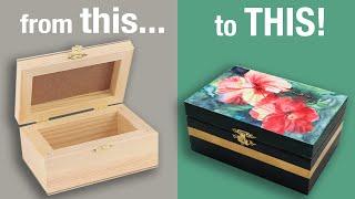 How to Use Watercolors to Transform a DaVinci Keepsake Box into a Stunning Piece of Art