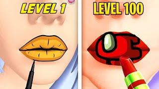 Becoming MAX LEVEL In Lip Art 3D!