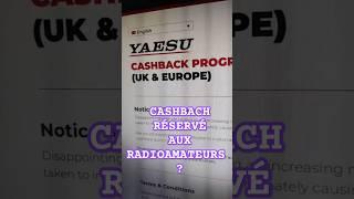 Cashback #Yaesu reserved for radio amateurs?  #ftdx10 #ftdx101 #ft710 Your feedback?