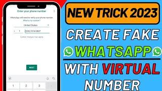 Fake WhatsApp Account [2023] | How To Create Fake WhatsApp Account With Virtual Number