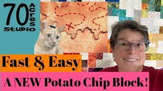 A NEW Potato Chip Block, Scrap Quilt, Baby Quilt