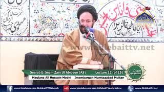 Seerat E Imam Zain Ul Abideen AS l Maulana Ali Hussain Madni l Imambargah Mumtazabad Multan l Lectur