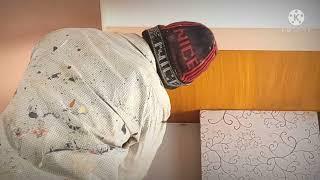 Wood Grain painting idea| wood grain on pop false ceiling | pop wood grain |
