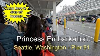 Boarding A Princess Cruise From Seattle's Cruise Port Pier 91