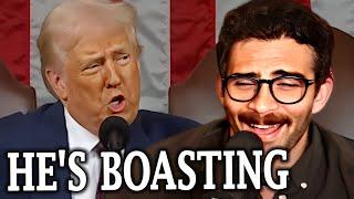 Trump Praises Himself In Joint Address To Congress | Hasanabi Reacts