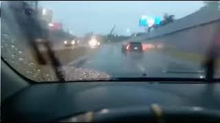 Momentos antes de colapso del muro del tunel de La 27 de Febrero -  Inundaciones en Santo Domingo.