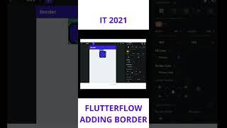 FLUTTERFLOW - ADDING BORDER #flutterflow #flutter #shorts