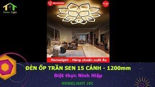 Đèn trang trí Homelight - Đèn ốp trần Sen 15 cánh - OP302-132 - Biệt Thự Cổ Điển Ninh Hiệp