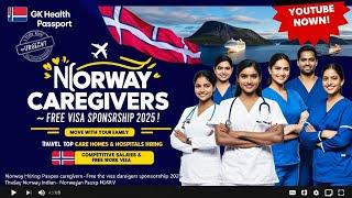 Caregiver Jobs in Norway  2025 | Free Visa Sponsorship | Top Care Homes & Hospitals Hiring Now