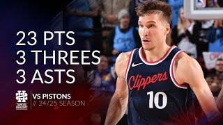 Bogdan Bogdanovic 23 pts 3 threes 3 asts vs Pistons 24/25 season
