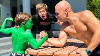 Little Hulk vs Deny Montana & World Strongest Boy Armwrestling