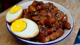 香滑软绵的卤肉饭㊙️肥而不腻，太解馋啦‼️Sweet and soft braised pork rice ㊙️Fat but not greasy, too gluttonous‼ ️