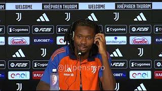 KHEPHREN THURAM conferenza stampa di presentazione alla JUVENTUS: "Più forte mio fratello, Todibo.."