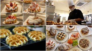 크로플 1달 판매량 30만 개_ “제빵 달인의 화려한 토핑쇼”/ Croissant+Waffle=Croffle/A spectacular topping show_K-food