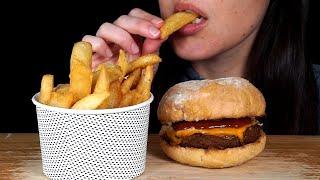 ASMR: Grill'd Vegan Cheeseburger & Fries (No Talking)