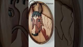 Scroll Saw Horse Intarsia #shorts