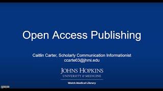 Open Access Publishing Welch Class