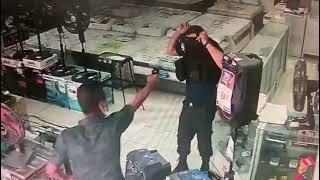 ARMA ROUBADA DE VIGILANTE NA LOJA ZENIR