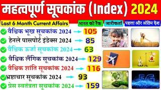 महत्वपूर्ण सूचकांक 2024 | Important Index 2024 Current Affairs | Mahatvpurn Suchkank 2024 | Gk Trick