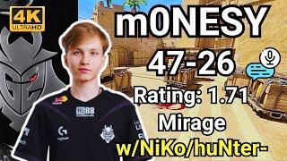 m0NESY (47-26) w/NiKo/huNter- VOICE COMMS (Mirage) | FACEIT Ranked | Sep 23, 2024 #cs2 #pov