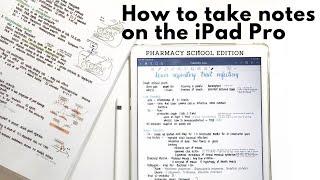 7 step guideline on how to take notes on your iPad in 2020 for uni  |  Pharmacy school edition