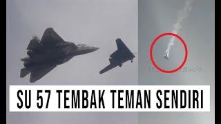 SUKHOI SU 57 TEMBAK JATUH TEMAN SENDIRI DRONE S 70