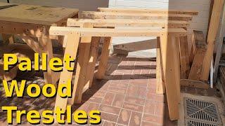 Building simple trestles (sawhorses) from pallet wood