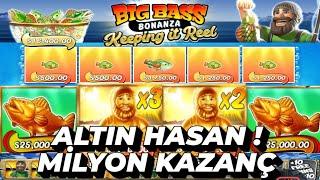  SLOT OYUNLARI  BIG BASS BONANZA KEEPING IT REEL ALTIN HASAN GELDİ MİLYON KAZANÇ