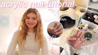 HOW TO DO ACRYLIC NAILS for beginners 2025!! DIY easy + affordable at-home tutorial & nail art ideas